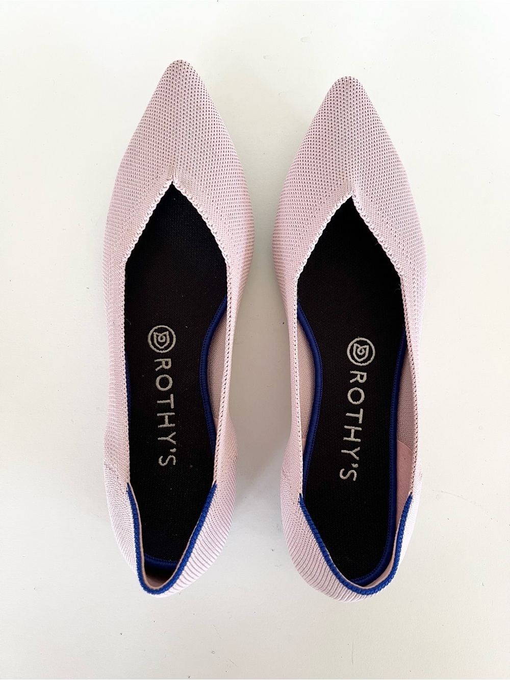 Rothy's The Point Slip On Flexible Washable Ballet Flats Light Lilac Purple, 9